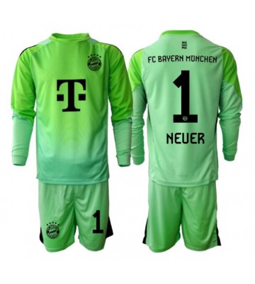 Bayern Munich Manuel Neuer #1 Målvakt Hemmakläder Barn 2025-26 Långärmad (+ Korta byxor)
